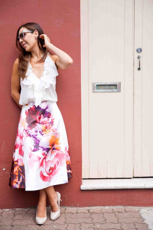 Keepsake the Label Floral Midi Skirt BNKR